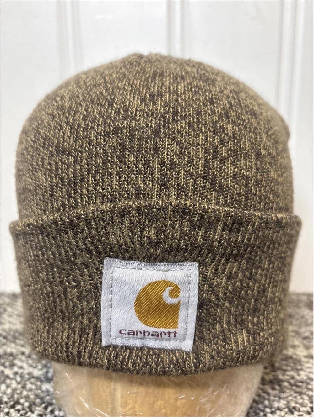 NEW NWOT Carhartt Knit Cuffed Acrylic Beanie Brown Heather